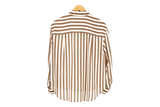 LK Bennett Brown Striped Tunic Blouse