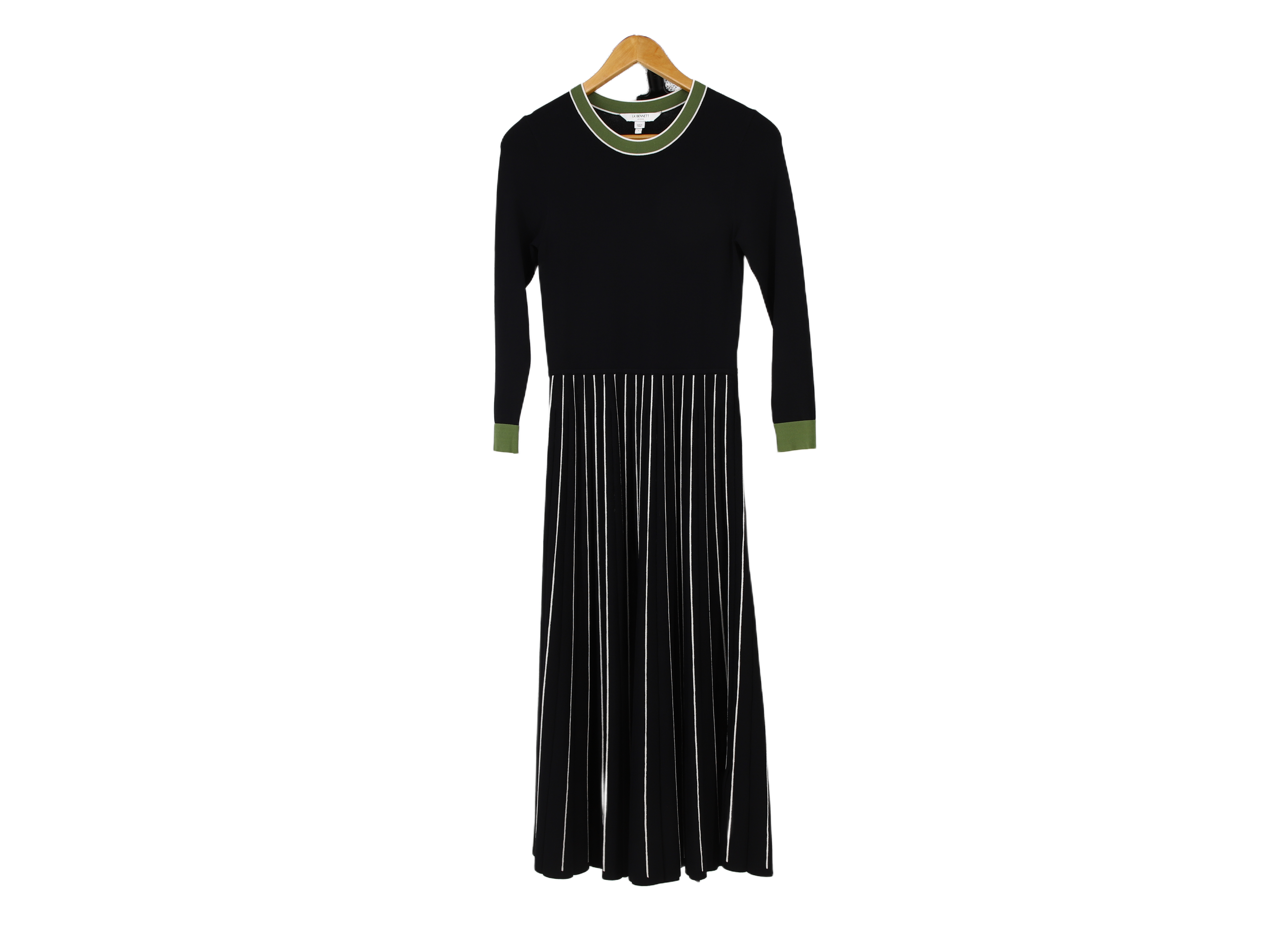 LK Bennett Black Pleated Maxi Dress Size S