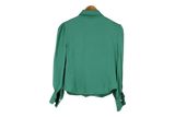 LK Bennett Green Tailored Button-Down Blouse Size 12