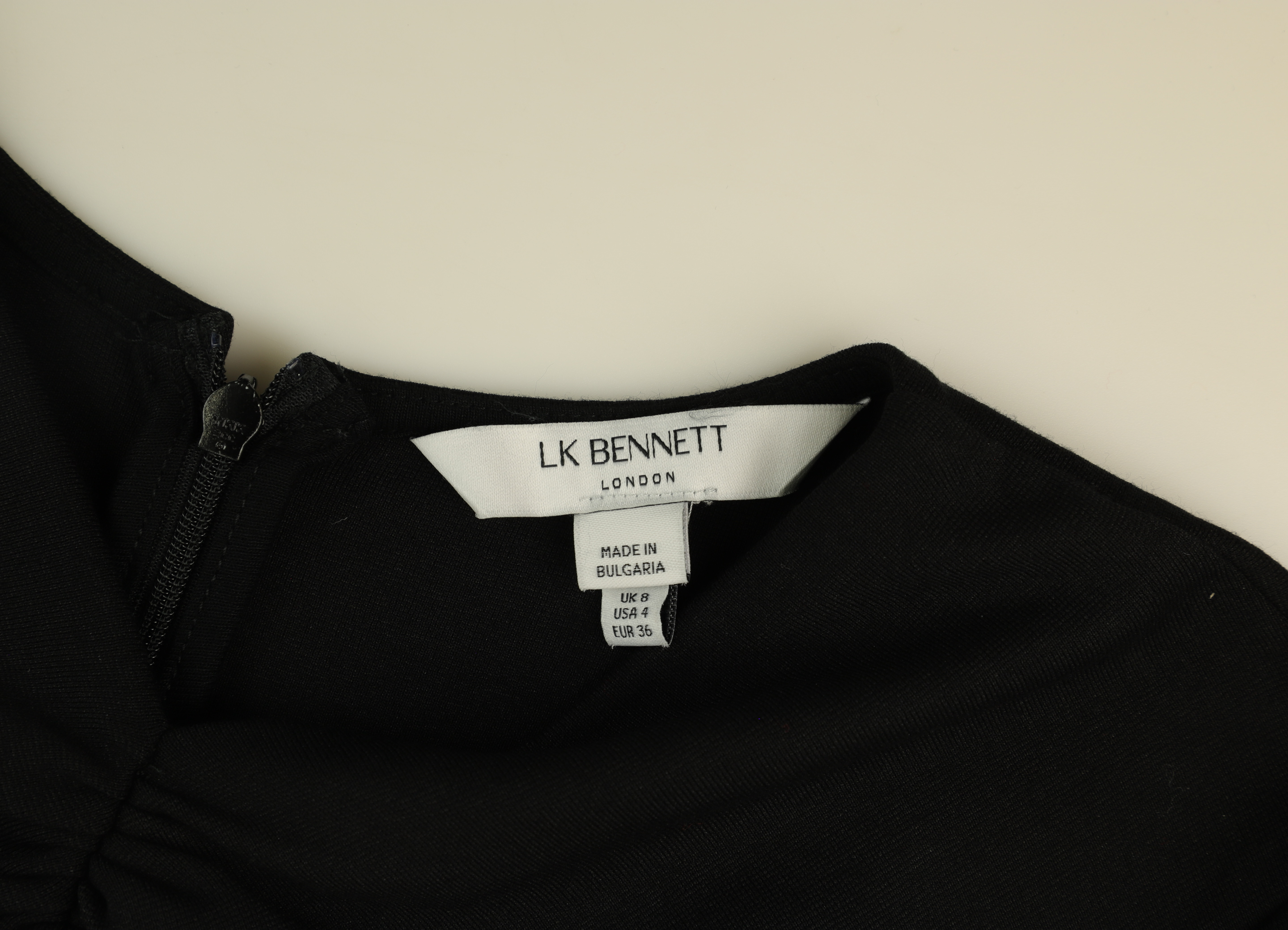 LK Bennett Black Ruched Maxi Dress Size 8