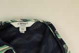 LK Bennett Navy Printed Blouson Maxi Dress