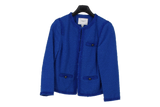 LK Bennett Blue Tailored Collarless Blazer