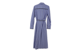 LK Bennett Blue Striped Belted Maxi Shirt Dress