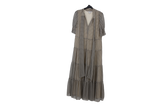 LK Bennett Beige Tiered Maxi Dress Size 10