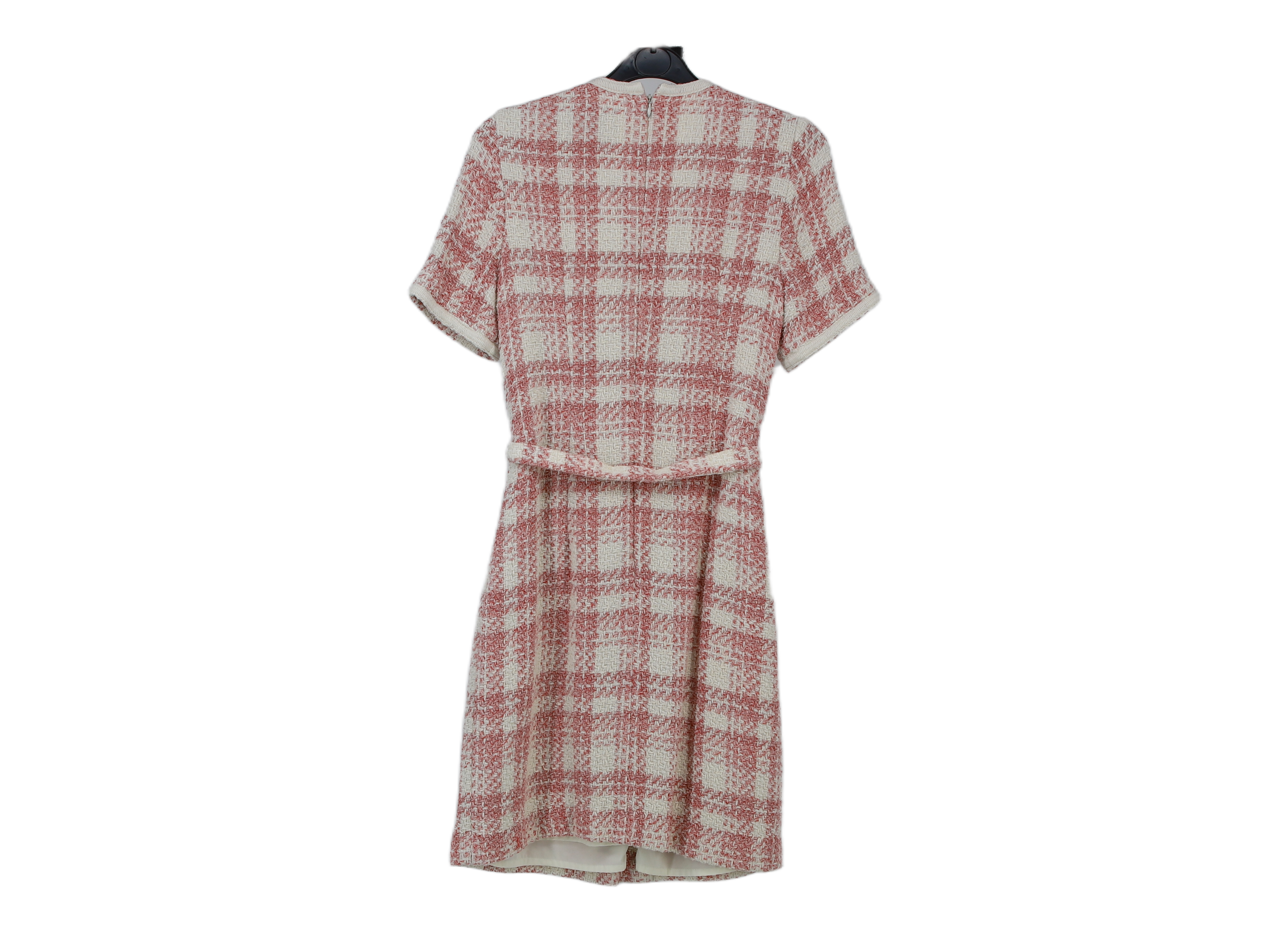 LK Bennett Pink Tailored Checked Midi Dress
