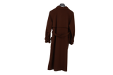 LK Bennett Brown Double-Breasted Belted Maxi Trench Coat