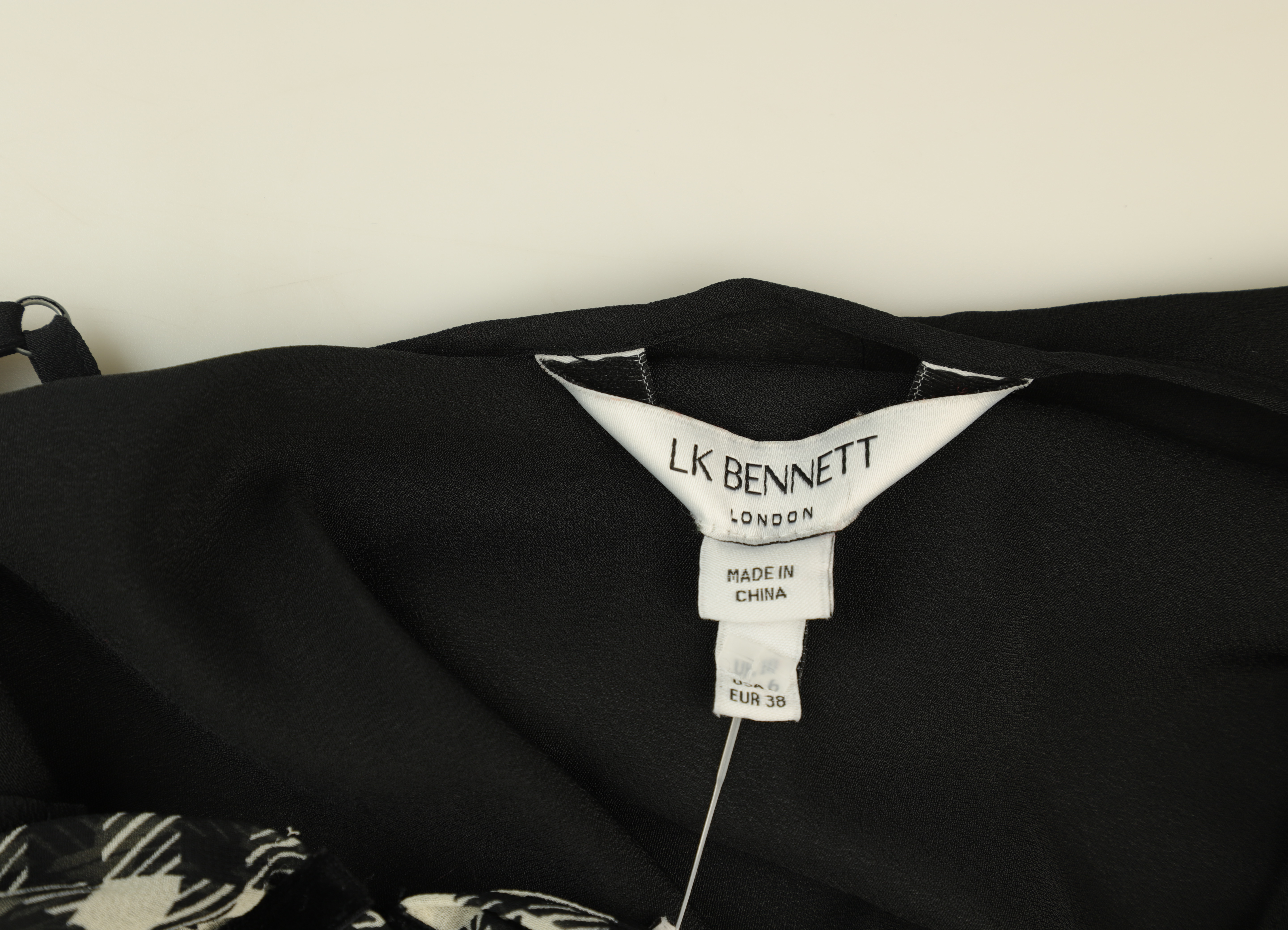 LK Bennett Black Gingham Midi Dress