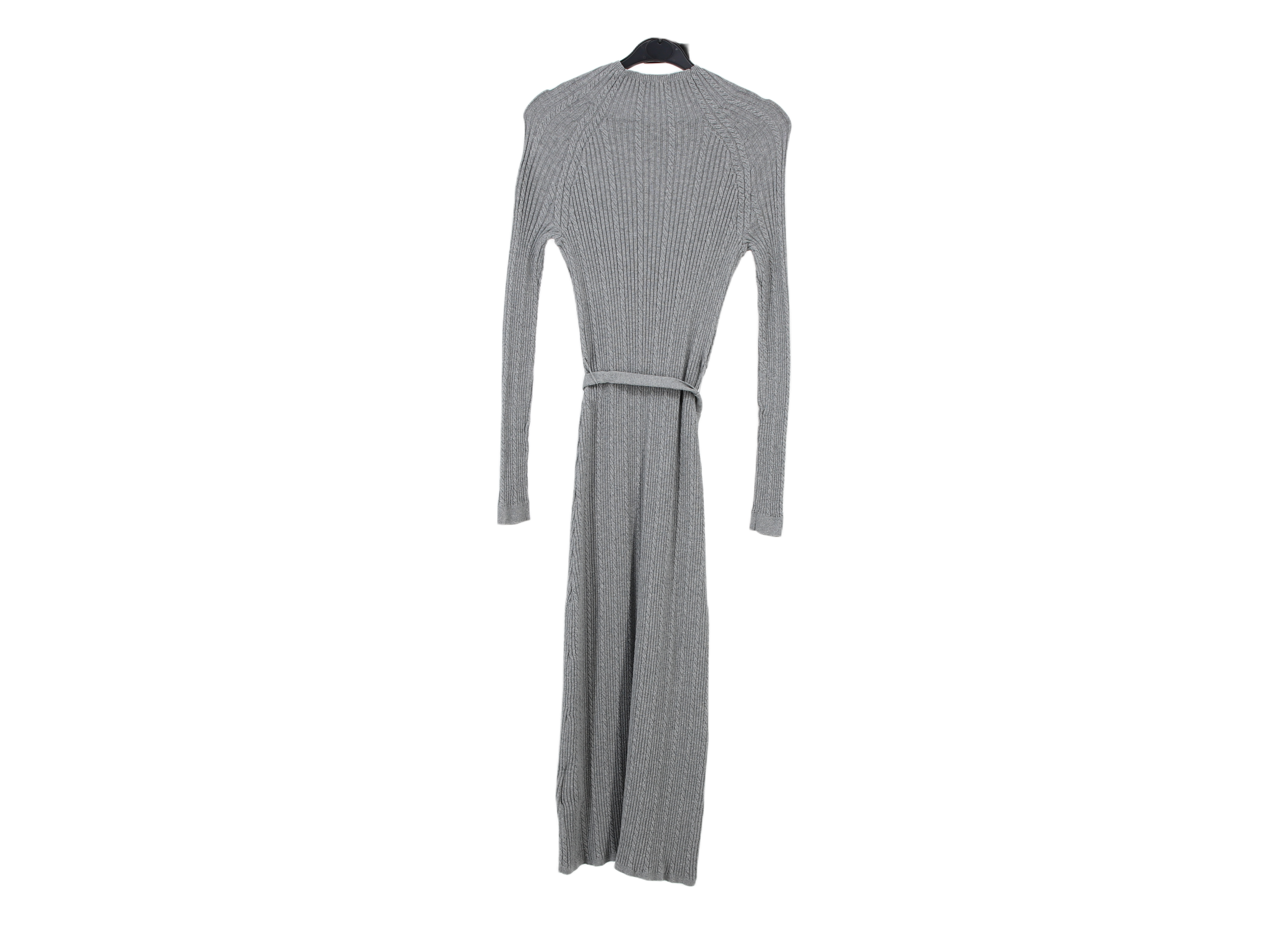 LK Bennett Grey Ribbed Maxi Dress Size XS