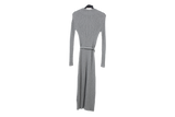 LK Bennett Grey Ribbed Maxi Dress Size XS