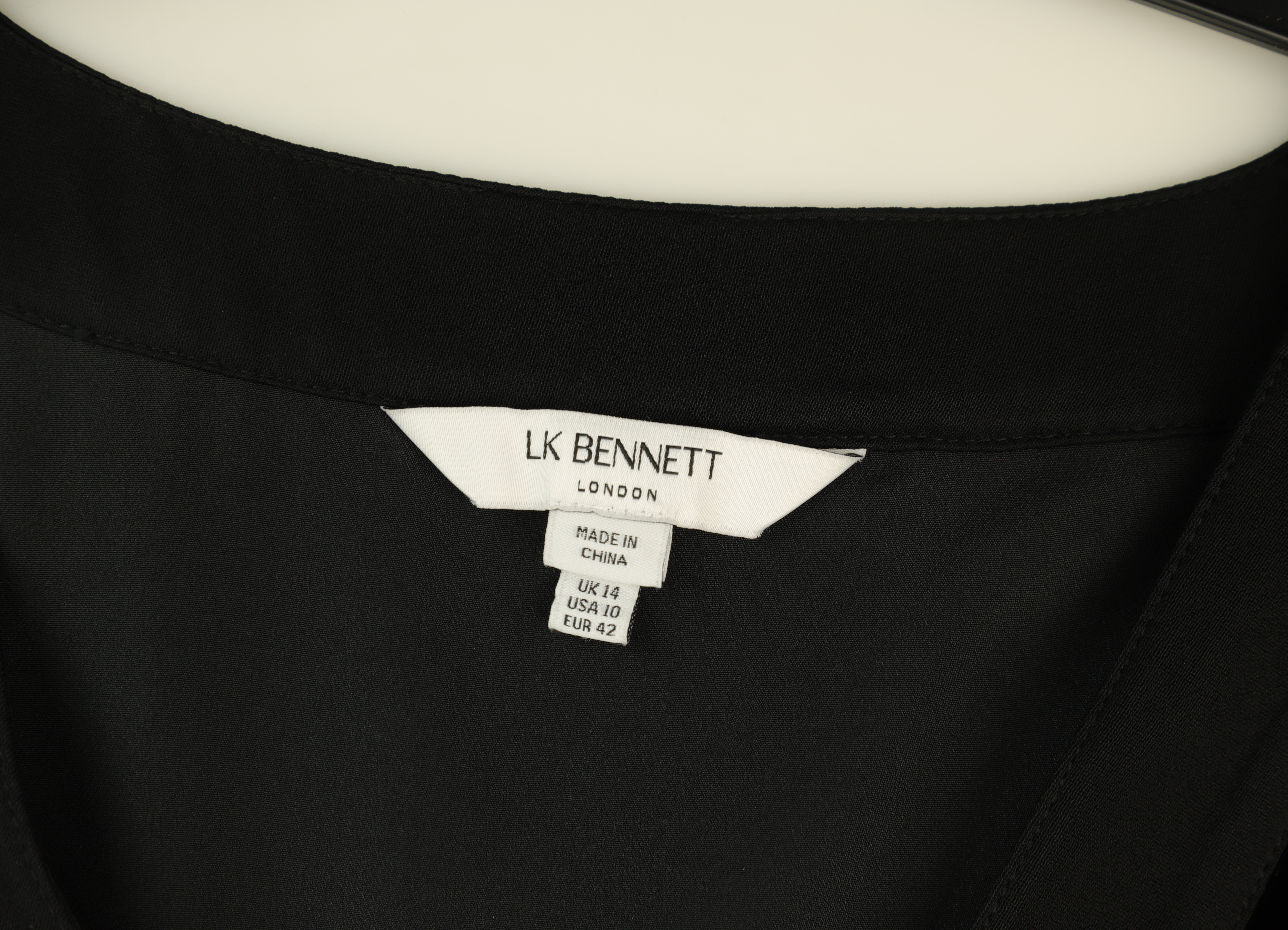 LK Bennett Black A-line Maxi Dress Size 14