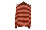 LK Bennett Brown Striped Turtleneck Sweater