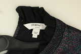 LK Bennett Black Pleated Hem Tunic Sweater