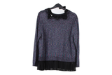 LK Bennett Black Pleated Hem Tunic Sweater