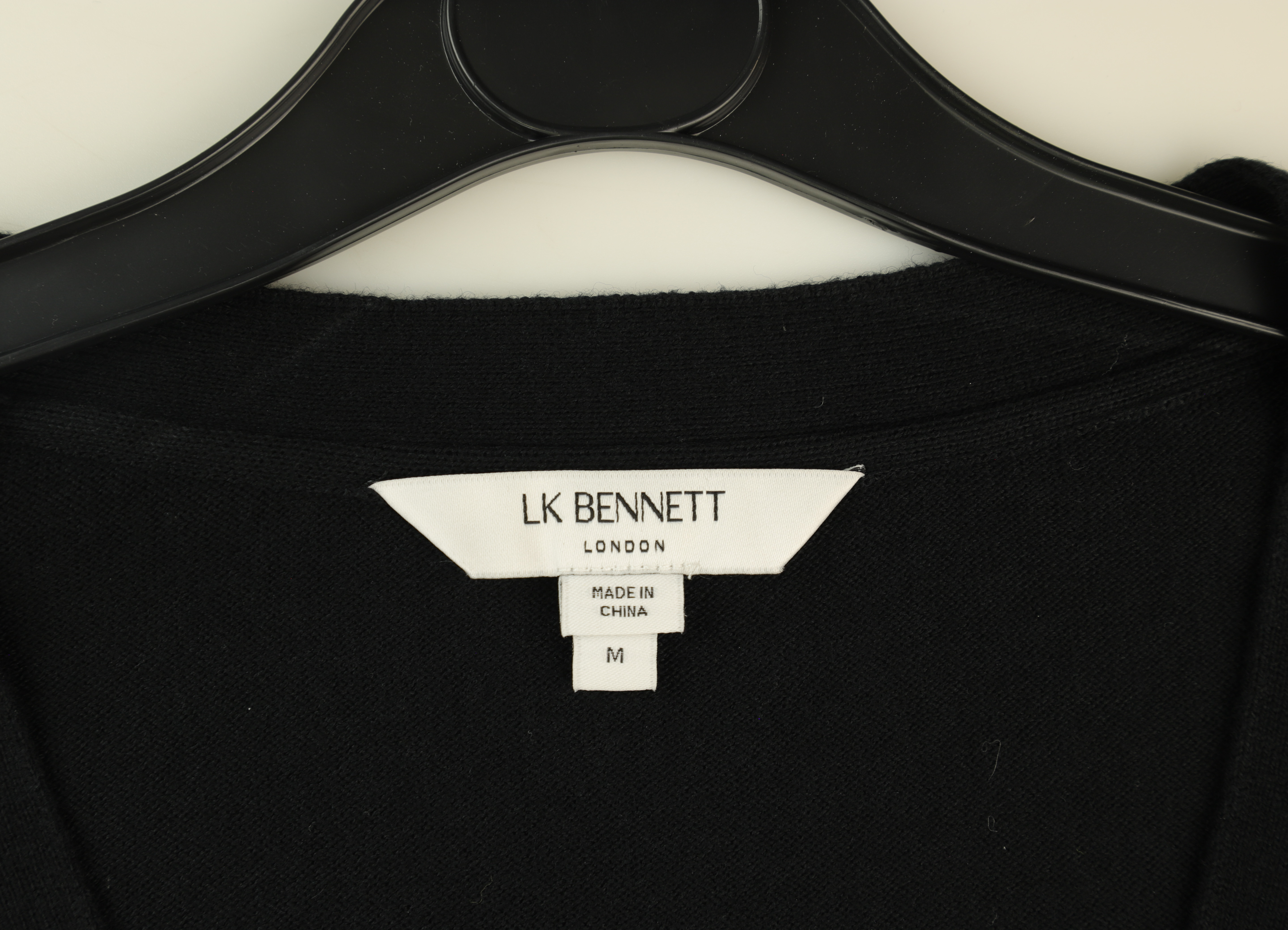 LK Bennett Black Button-Front Cardigan