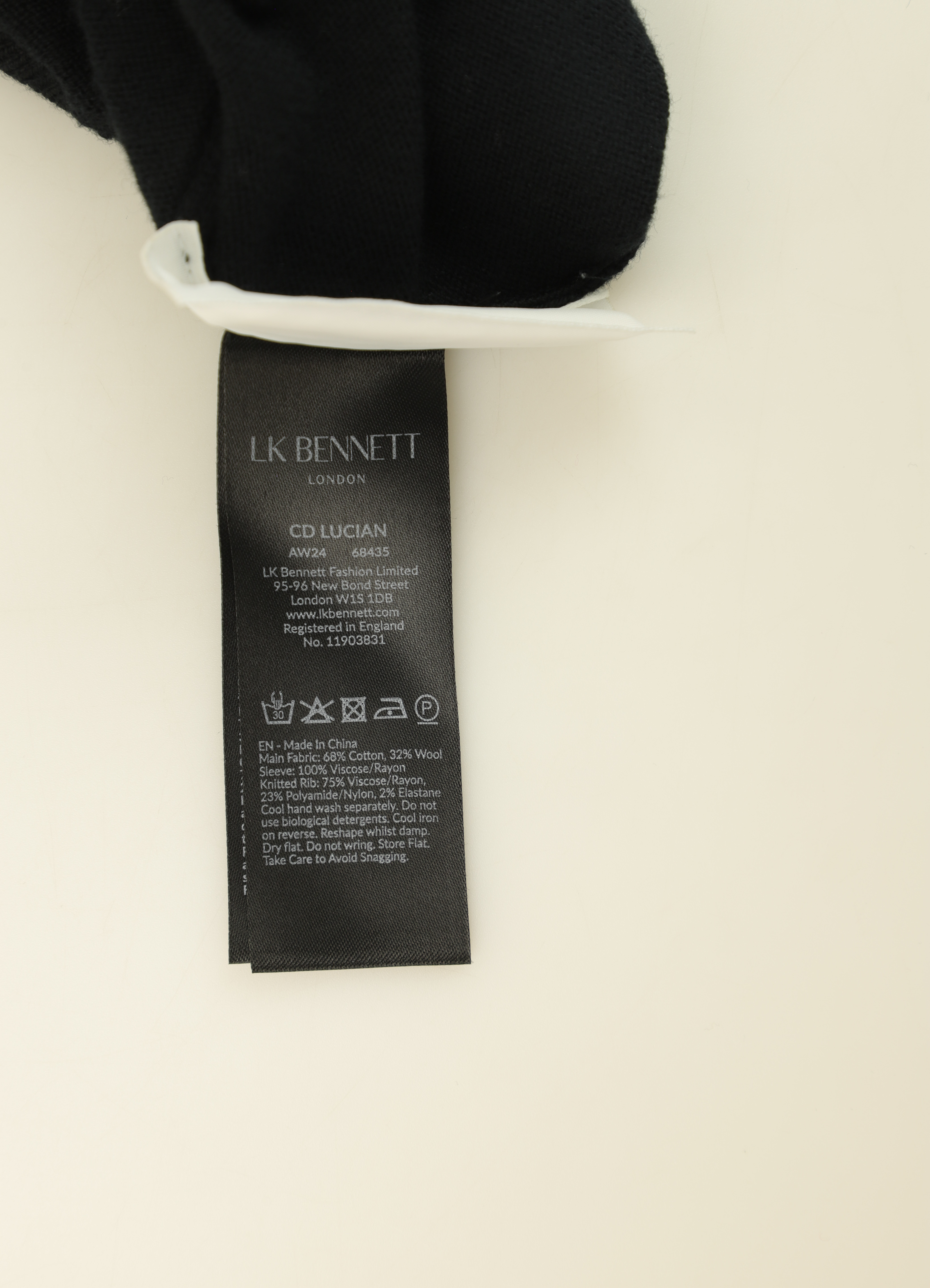 LK Bennett Black Button-Front Cardigan