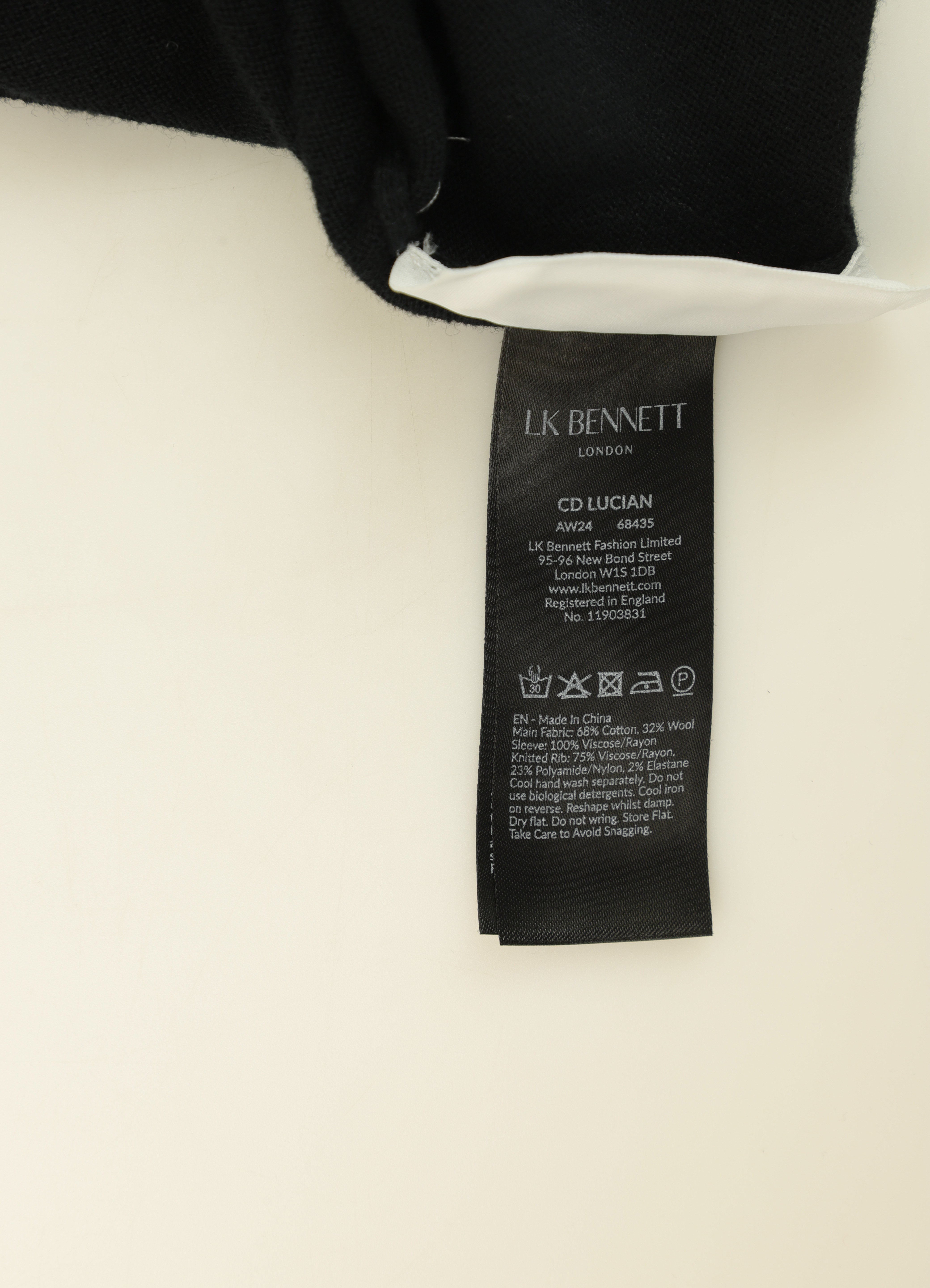 LK Bennett Black Button-Front Cardigan