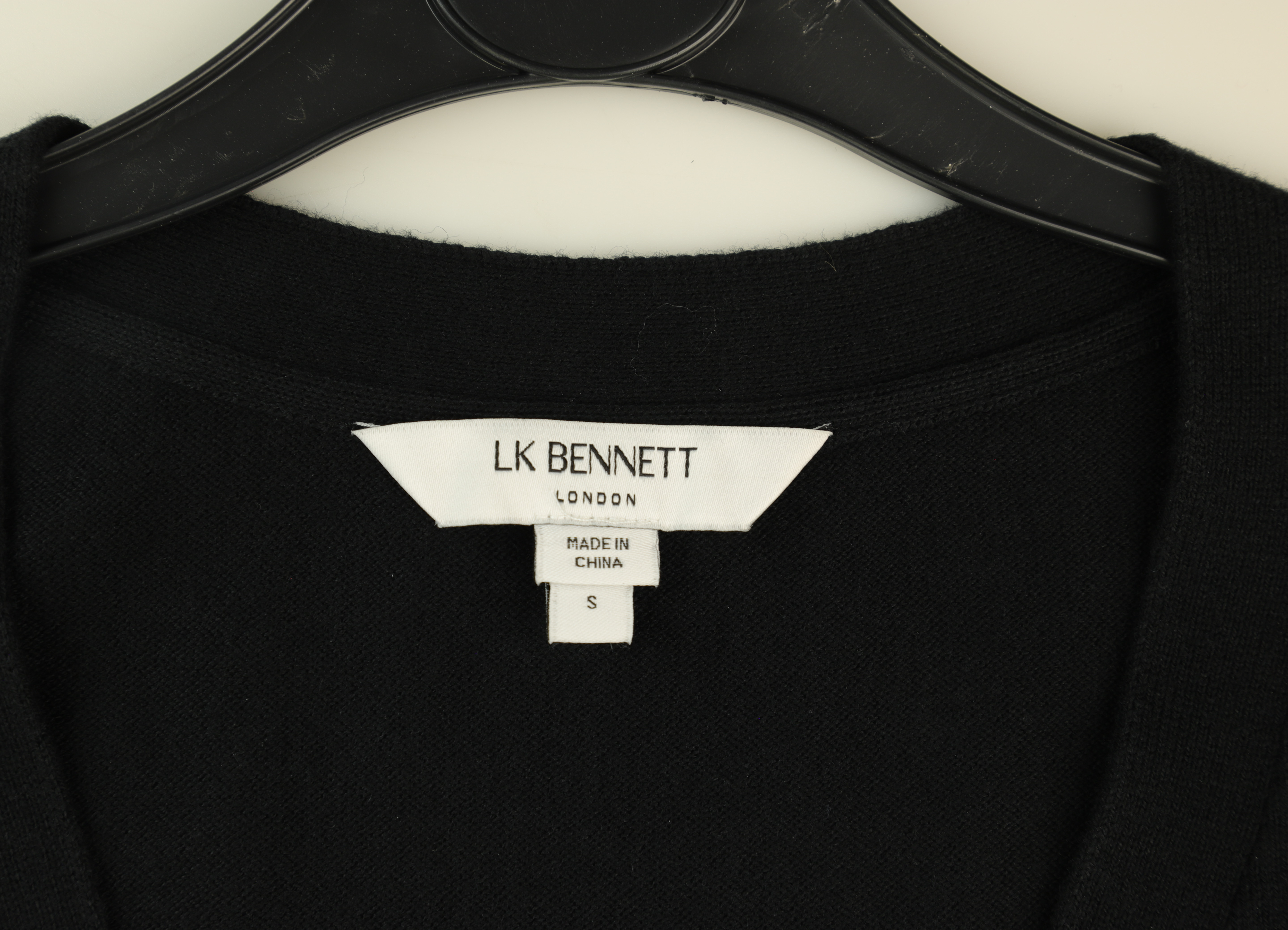 LK Bennett Black Button-Front Cardigan