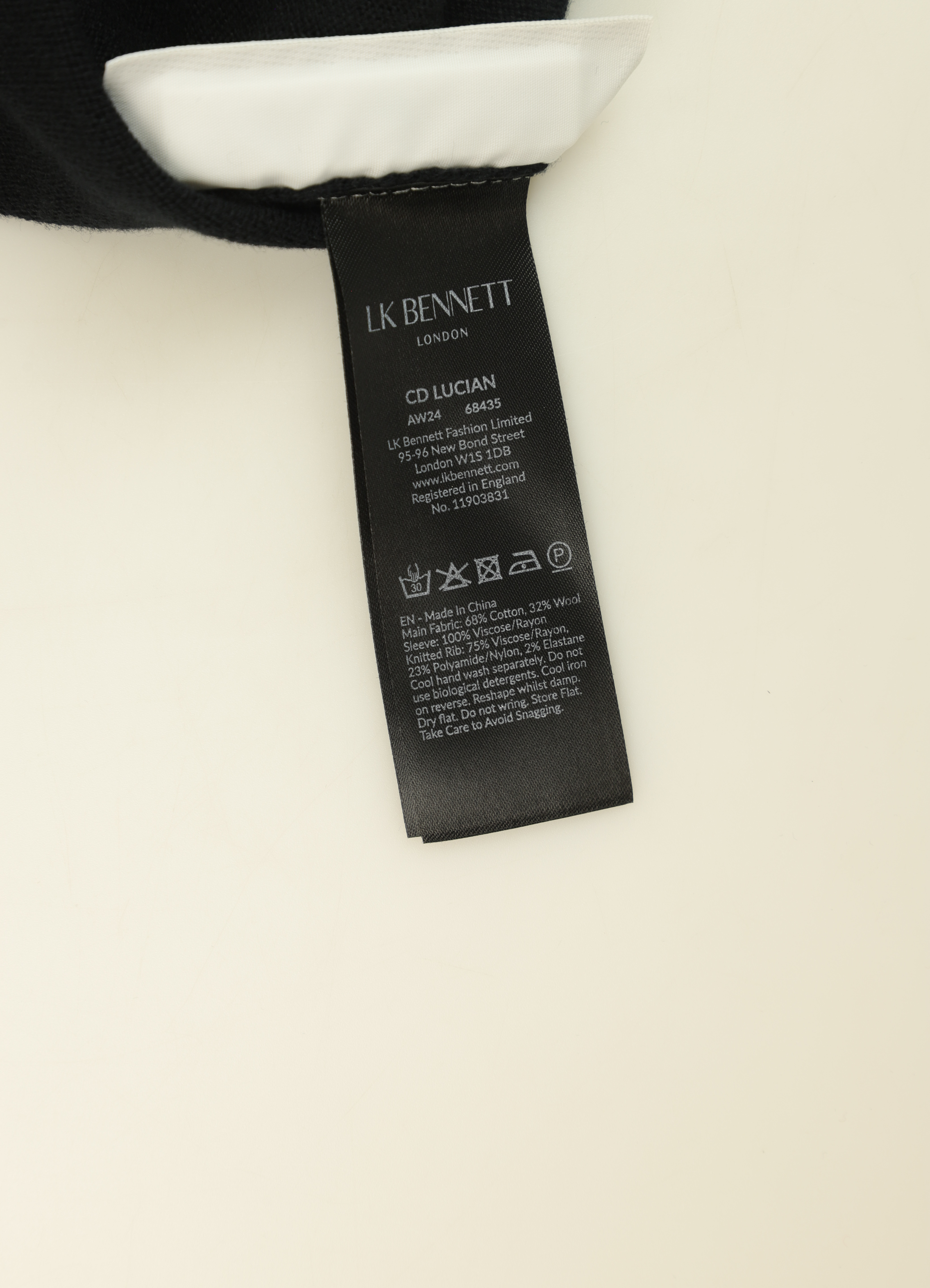 LK Bennett Black Button-Front Cardigan