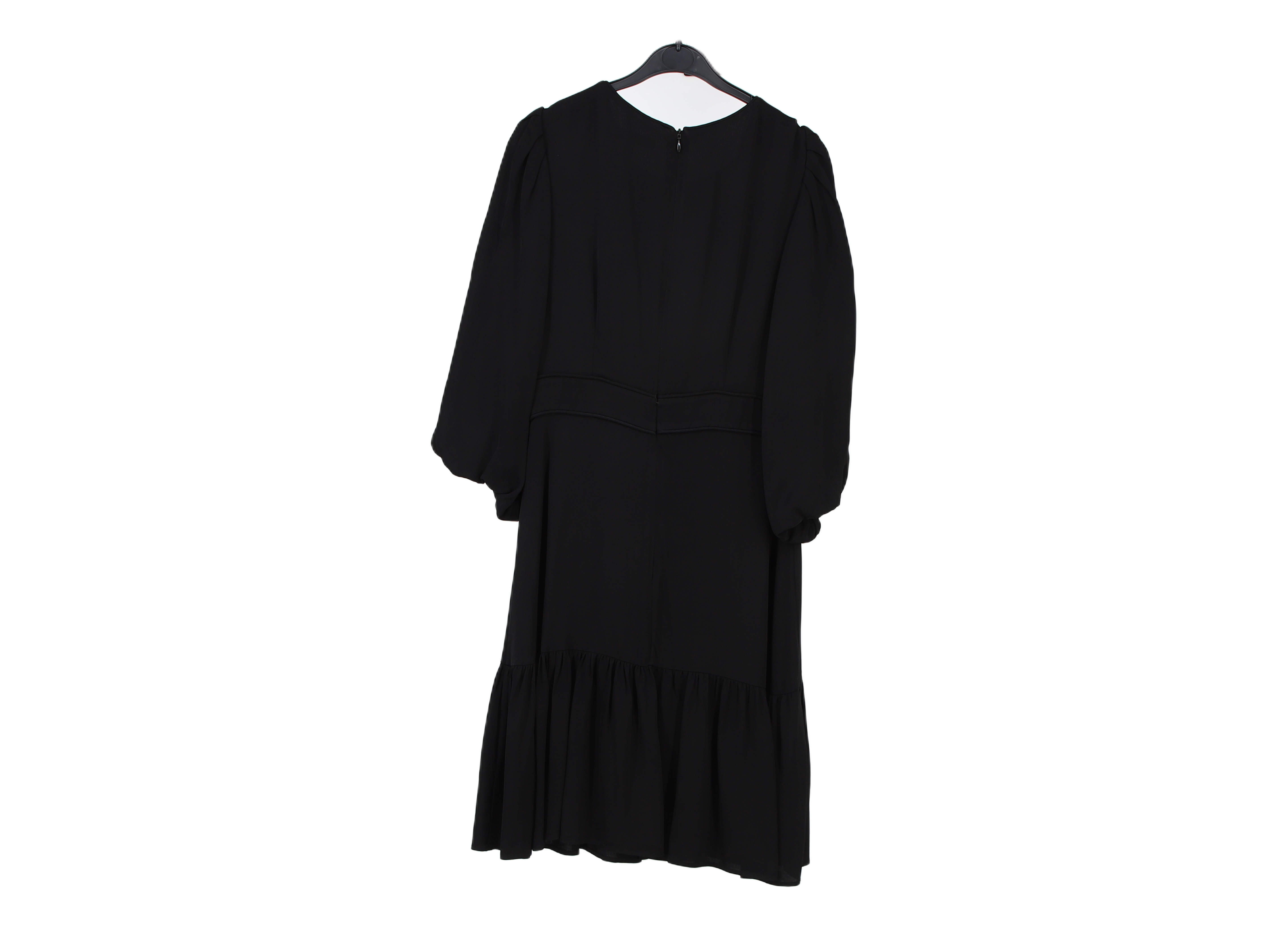 LK Bennett Black Ruffled Maxi Dress