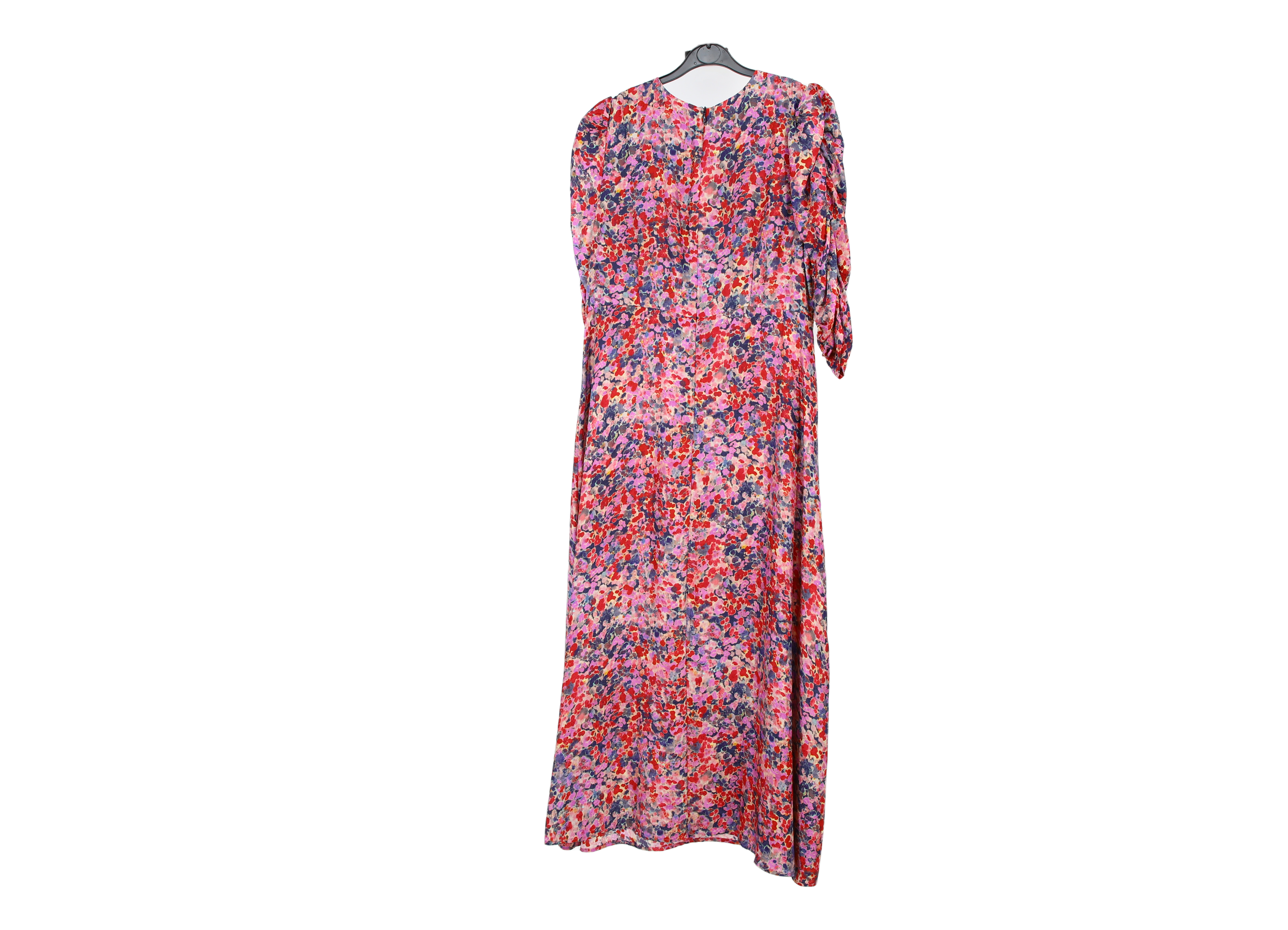 LK Bennett Pink Floral Empire-Waist Maxi Dress