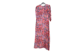 LK Bennett Pink Floral Empire-Waist Maxi Dress
