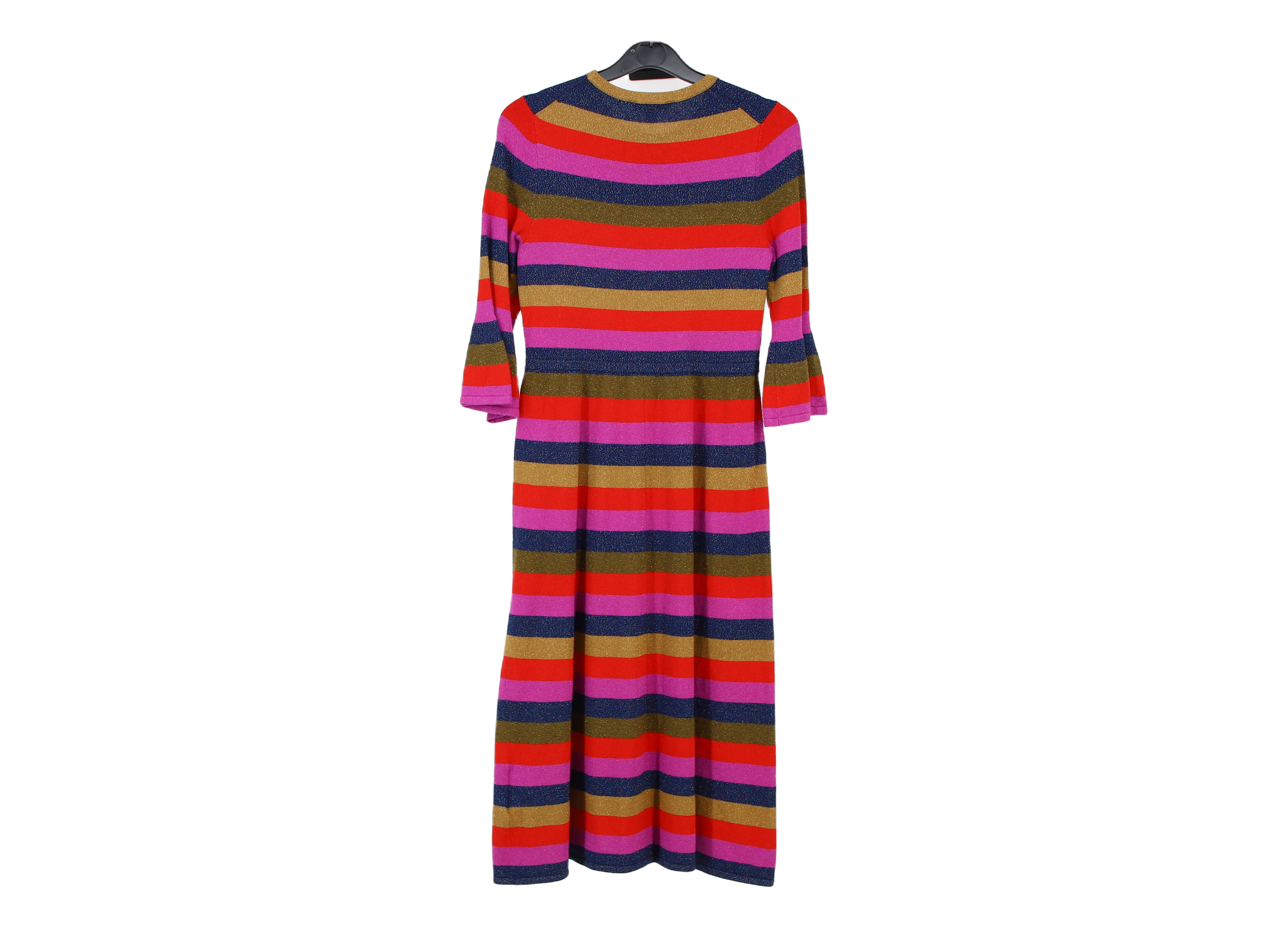 LK Bennett Multicolour Striped Maxi Sweater Dress Size S