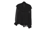 LK Bennett Black Ruffled Blouse