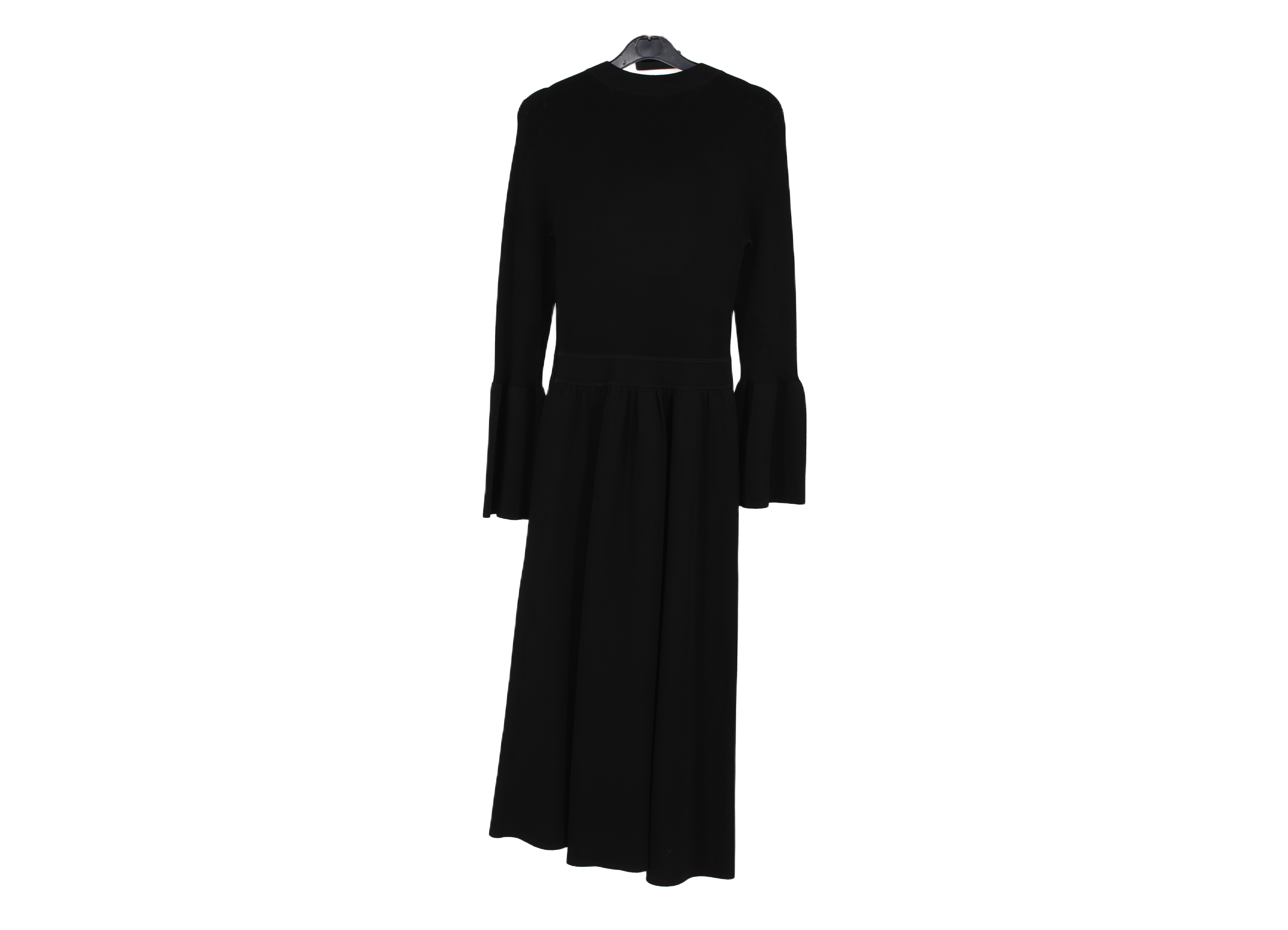 LK Bennett Black Ribbed Maxi Dress