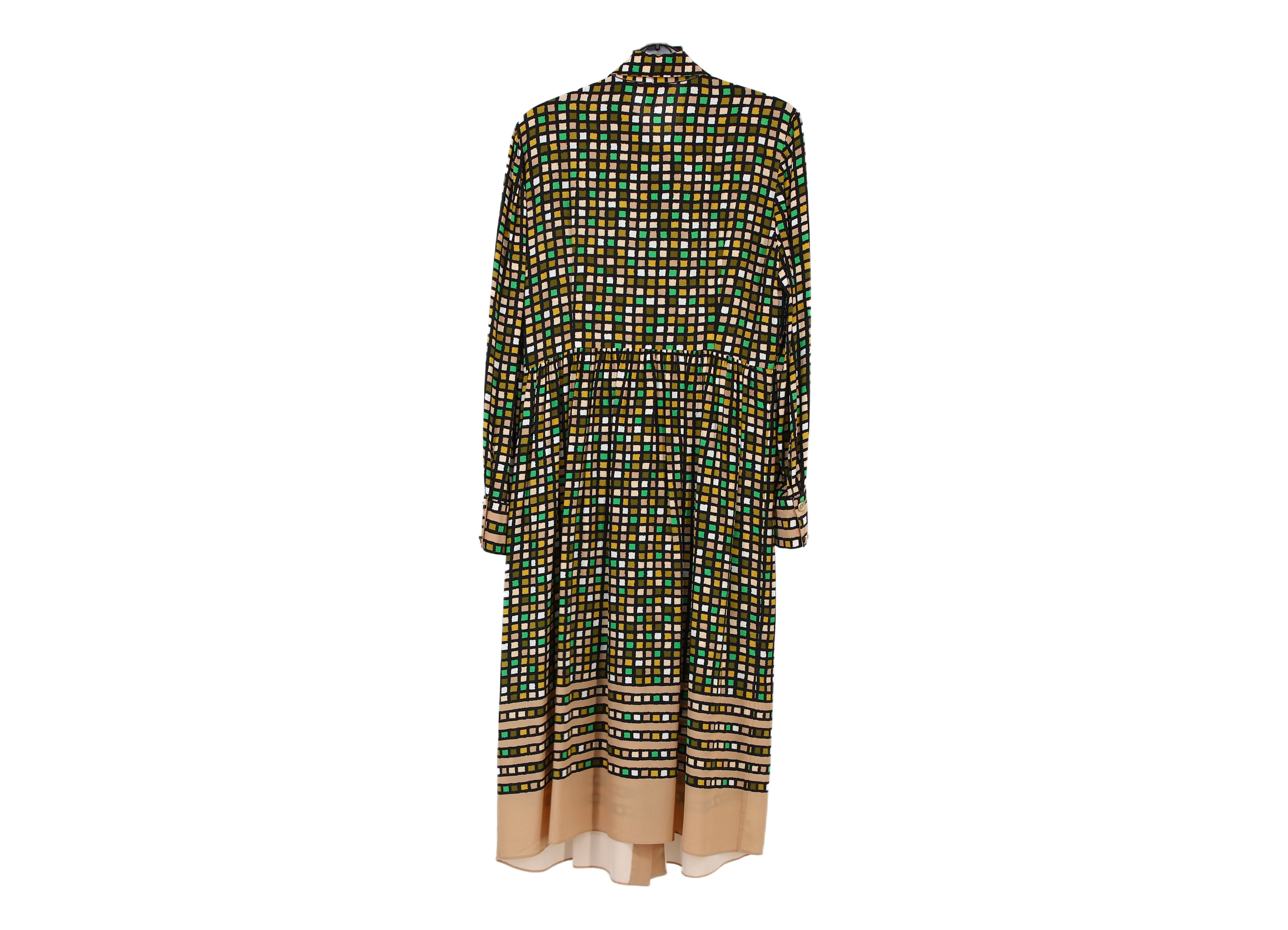 LK Bennett Black Geometric Maxi Shirt Dress