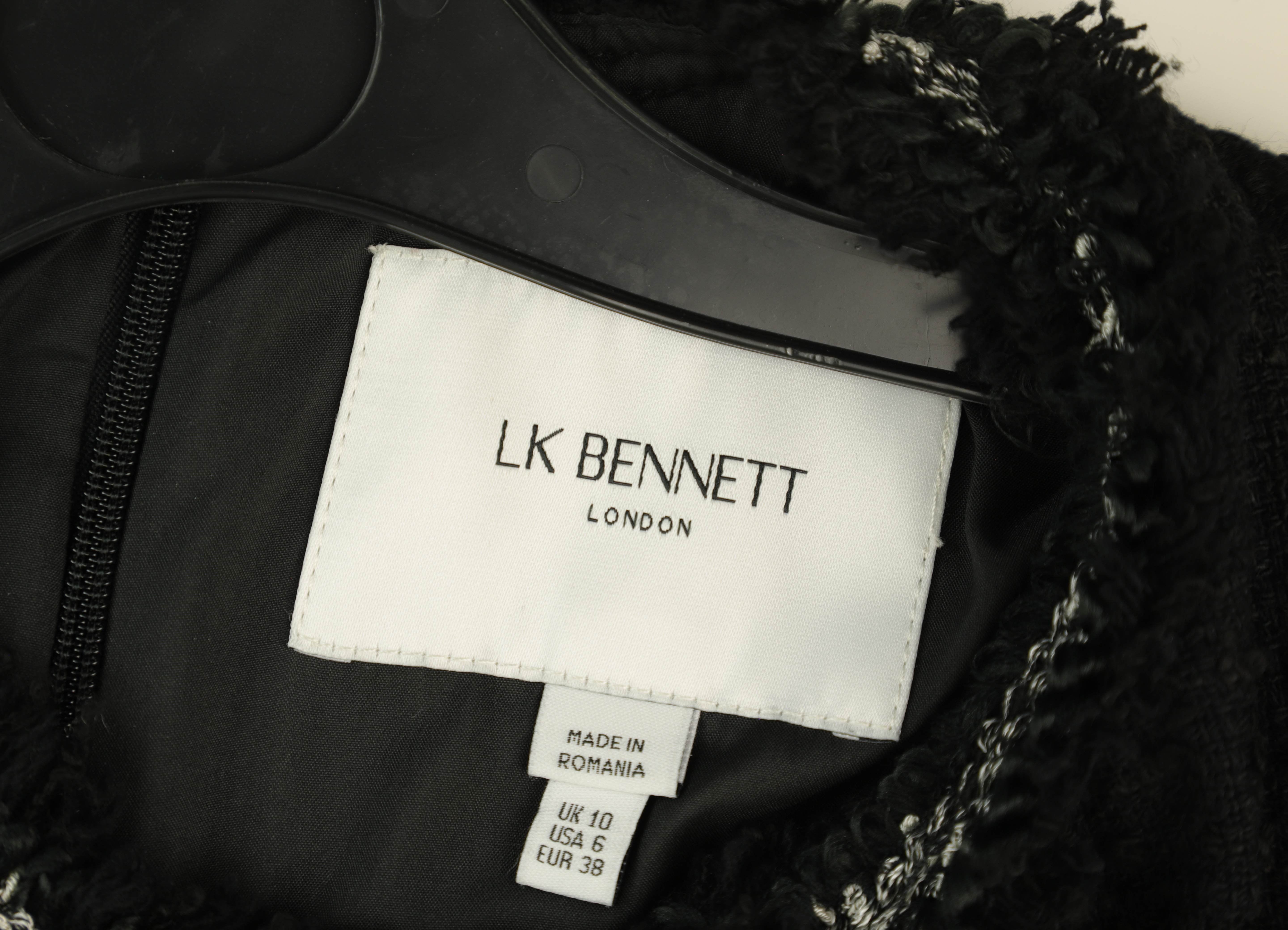 LK Bennett Black Tailored Midi Shirt Dress