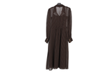LK Bennett Brown Shirt-Style Maxi Dress