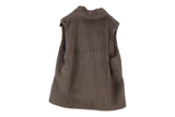 LK Bennett Brown Plush Long Sleeveless Vest Size L