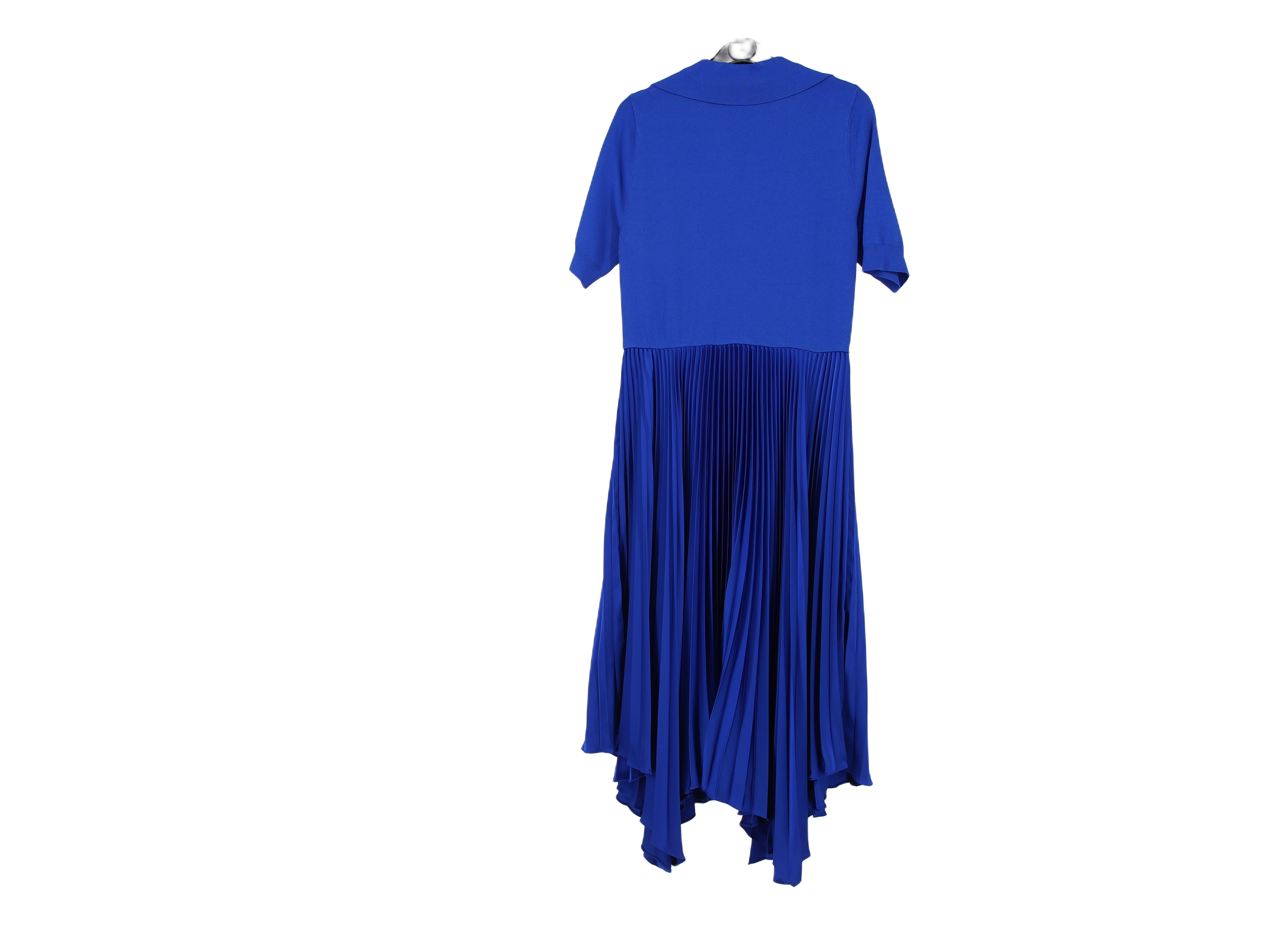 LK Bennett Blue Pleated Maxi Dress