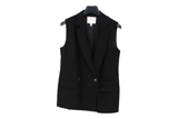 LK Bennett Black Tailored Long Sleeveless Blazer Size 12