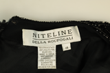 Niteline Maxi Dress Sequin Bodice Black Size 14