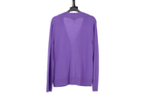 LK Bennett Purple V-neck Long Cardigan