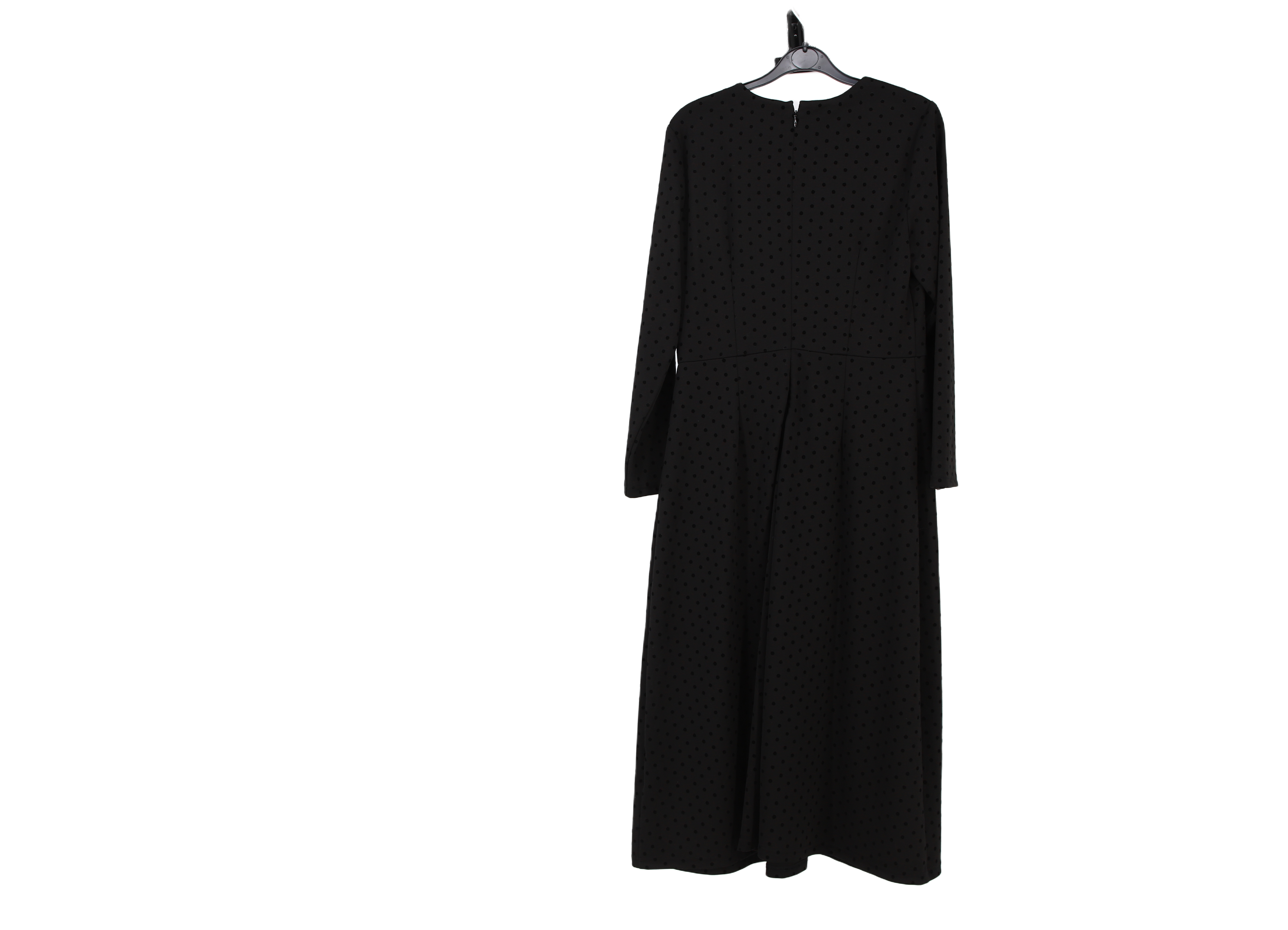 LK Bennett Black Pleated A-line Maxi Dress