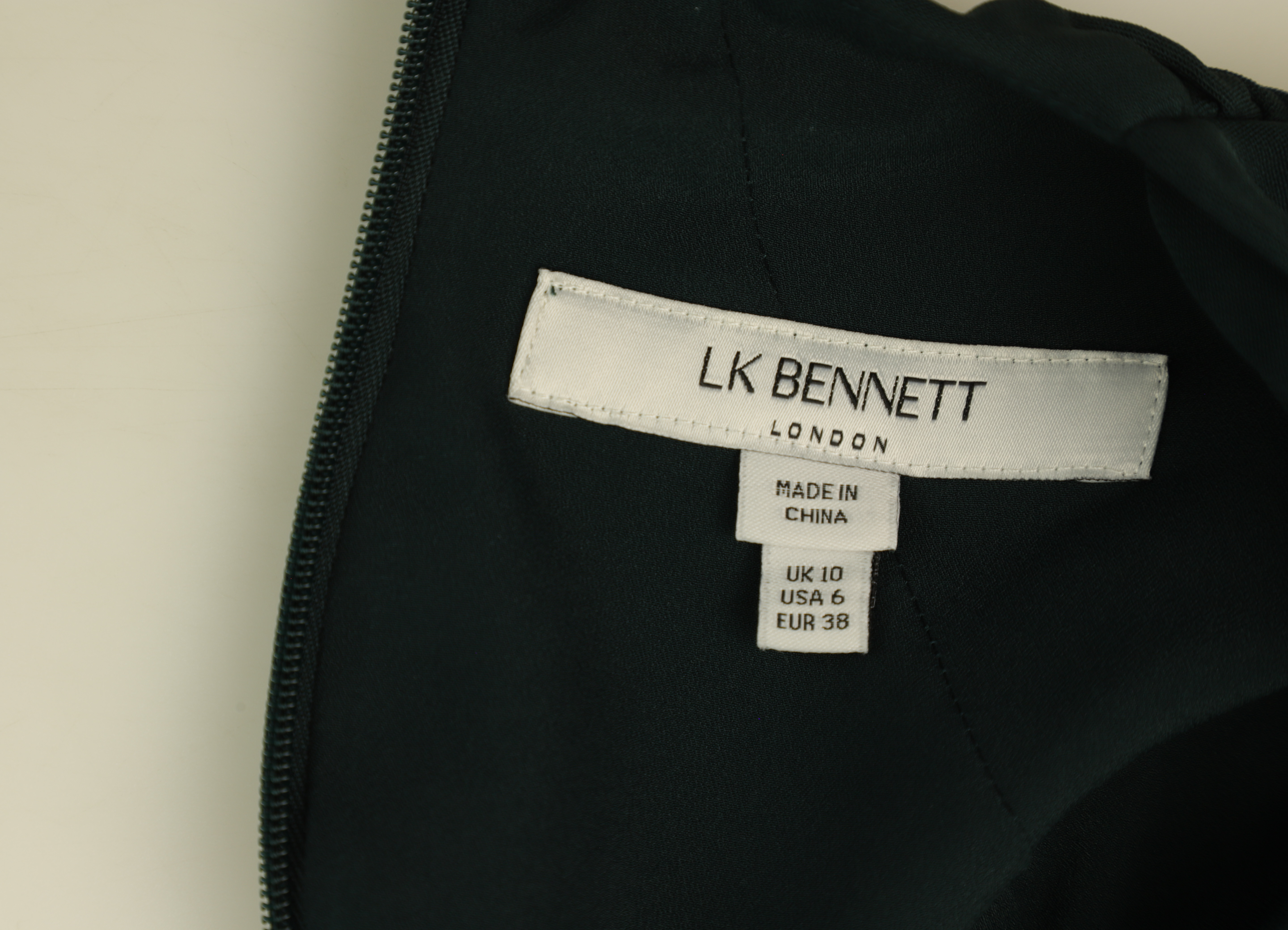LK Bennett Green Draped Maxi Dress