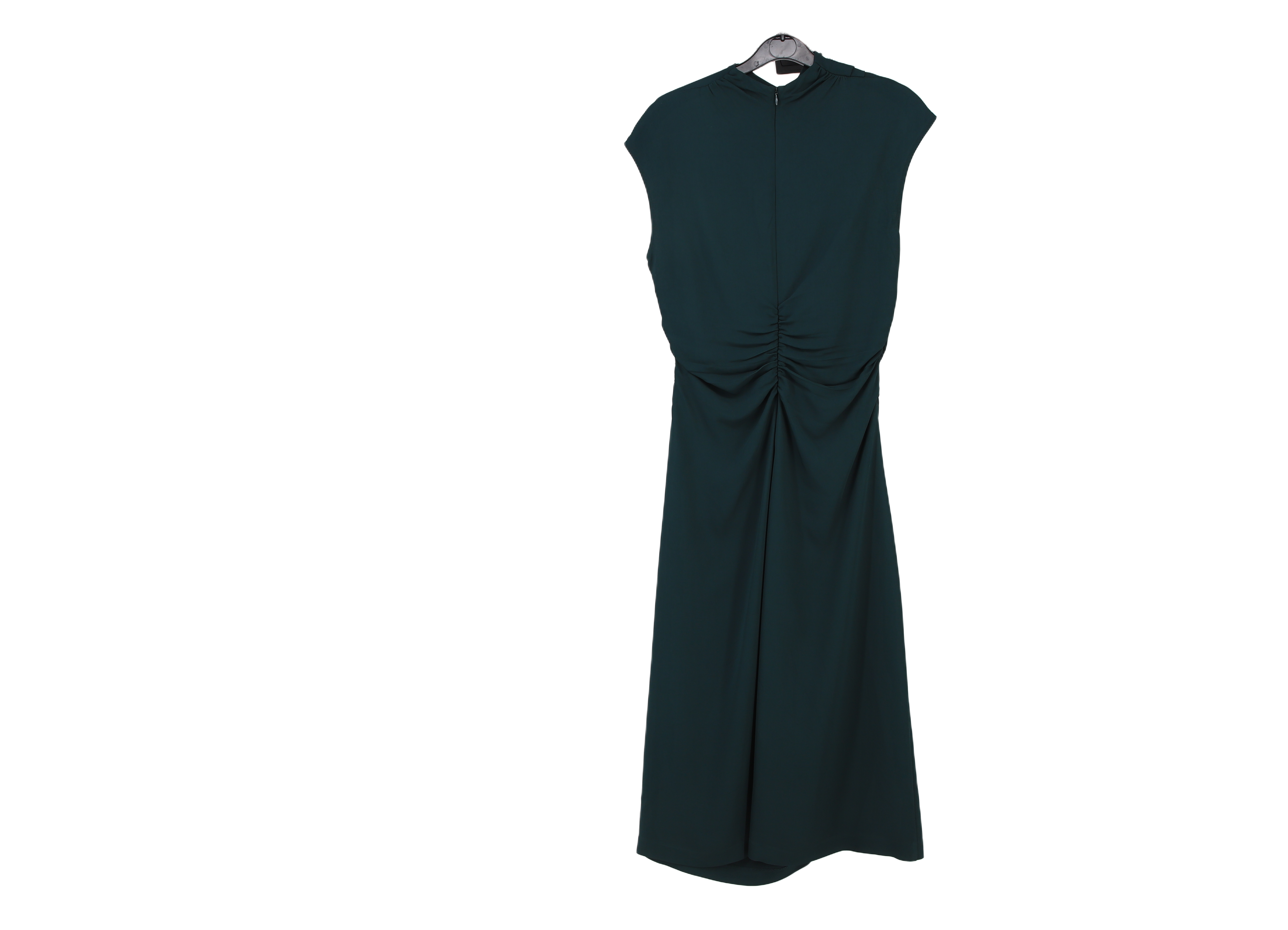 LK Bennett Green Draped Maxi Dress