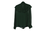 LK Bennett Green Ruffled Blouse