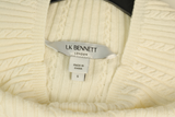 LK Bennett Beige Ribbed Mock-Neck Sweater Size S