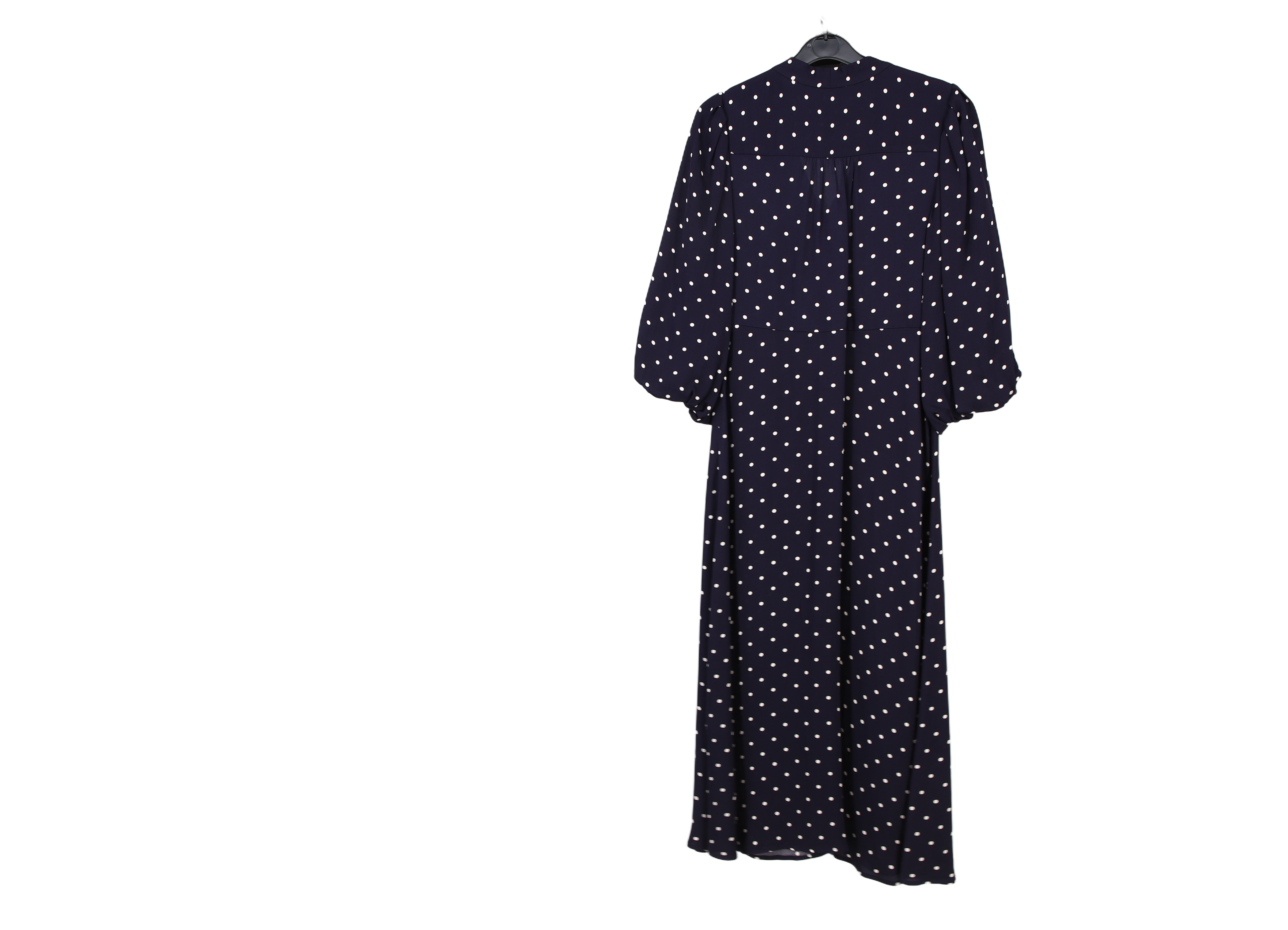 LK Bennett Navy Ruched Maxi Wrap Dress