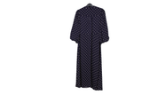 LK Bennett Navy Ruched Maxi Wrap Dress