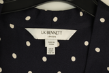 LK Bennett Navy Ruched Maxi Wrap Dress