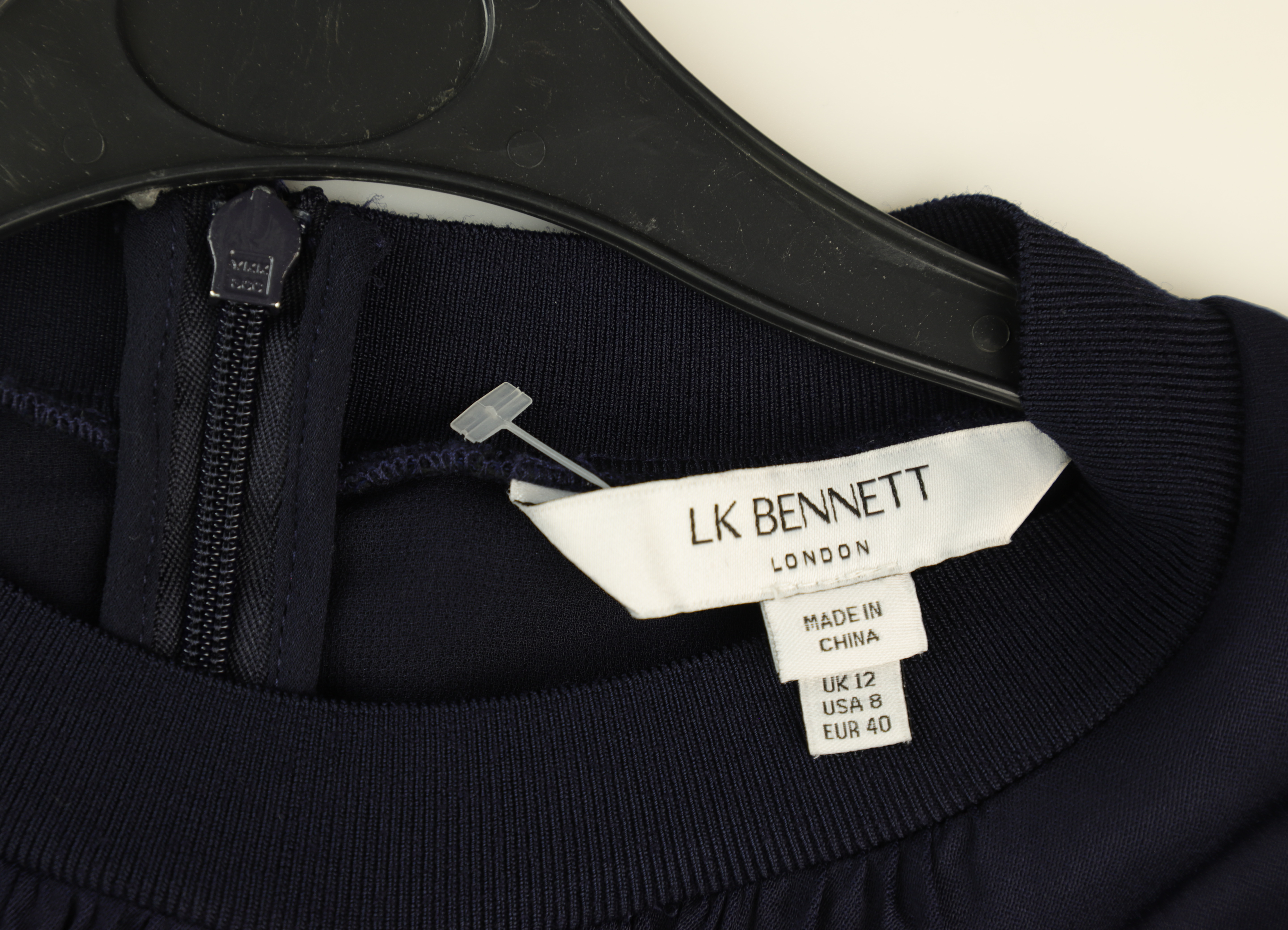 LK Bennett Navy Gathered Maxi Dress