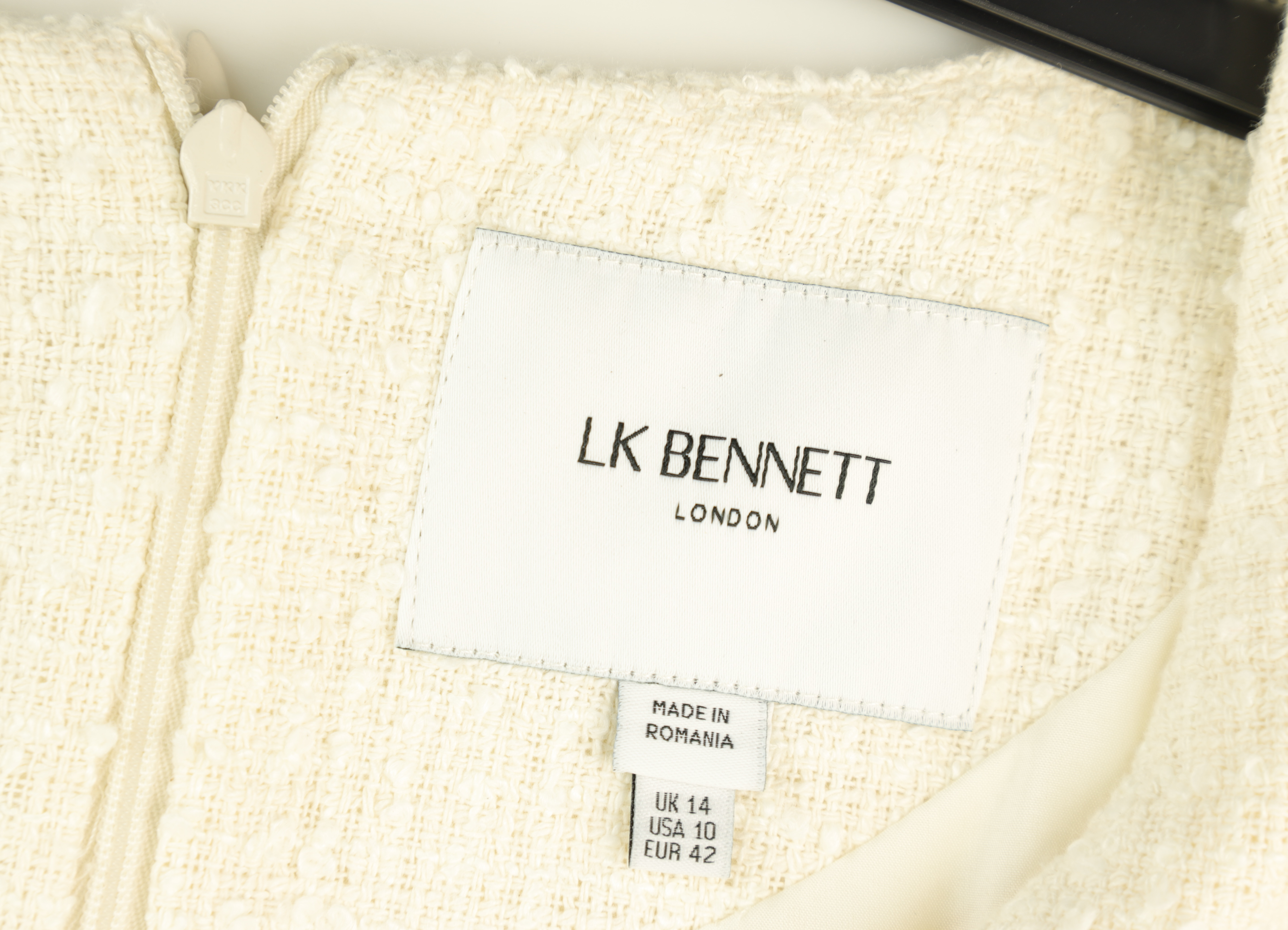 LK Bennett White Tailored Maxi Dress Size 14