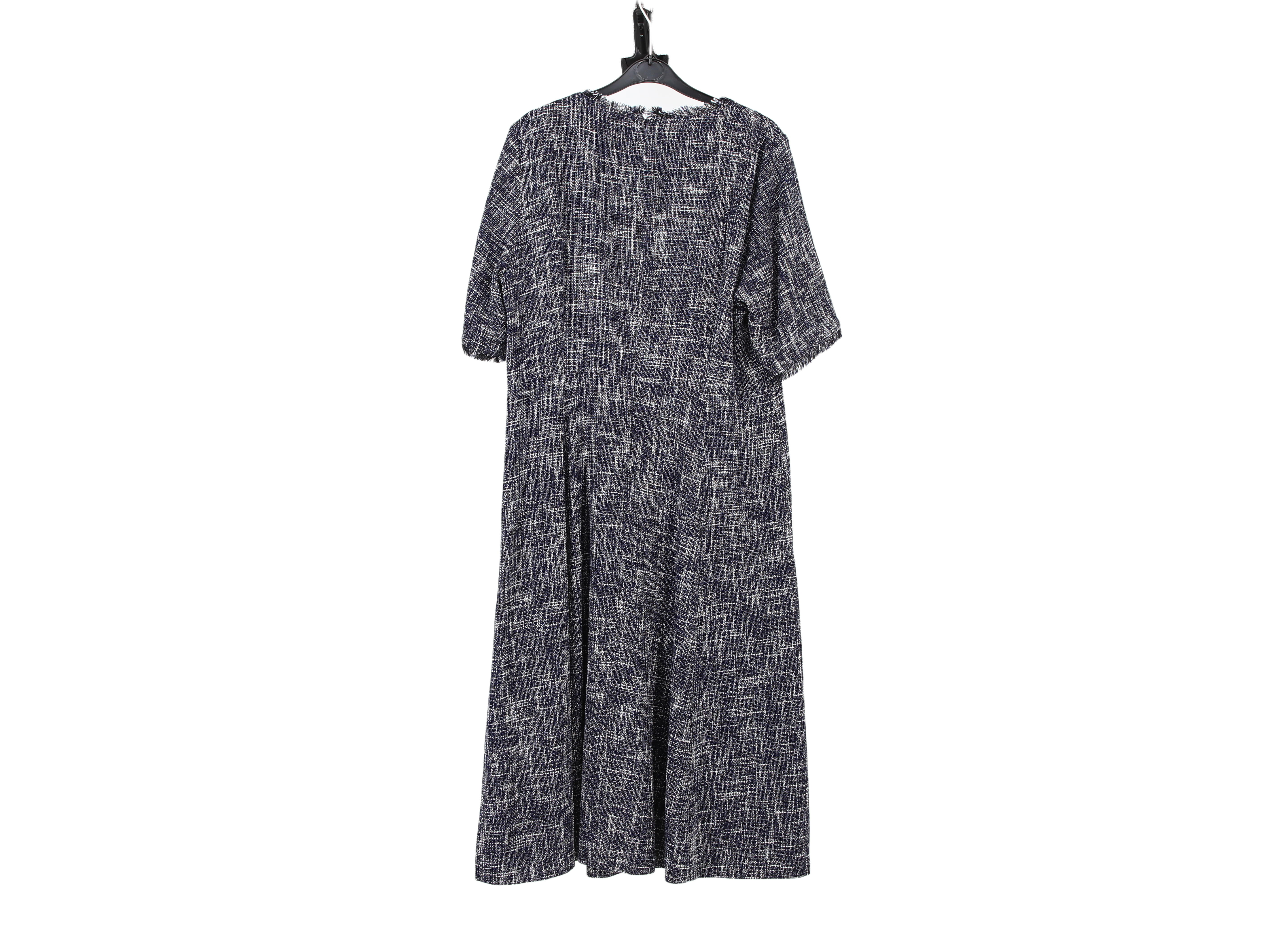 LK Bennett Navy Textured Maxi Dress
