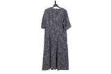 LK Bennett Navy Textured Maxi Dress
