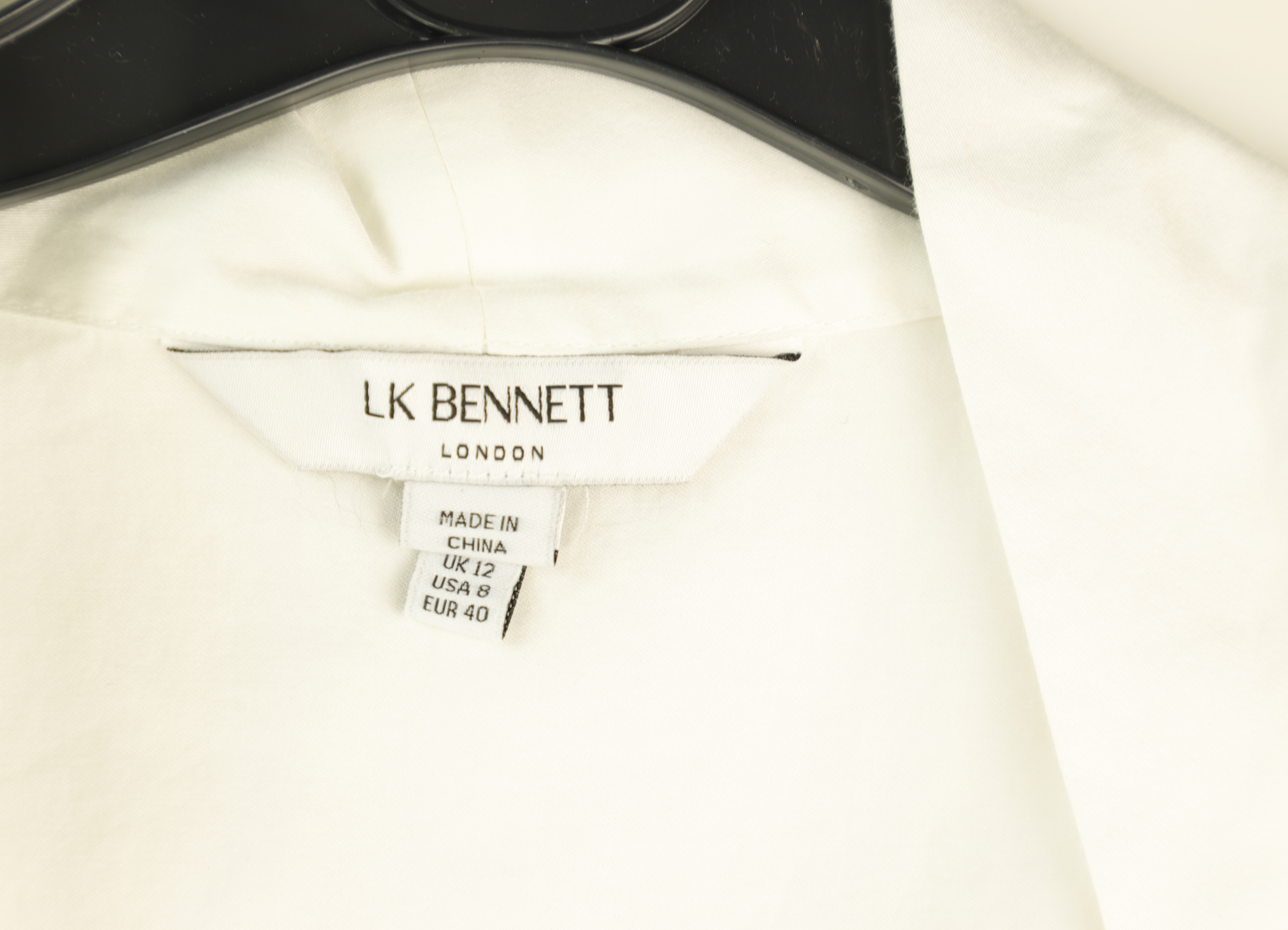 LK Bennett White Tailored Longline Vest Size 12