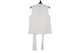 LK Bennett White Tailored Longline Vest Size 12